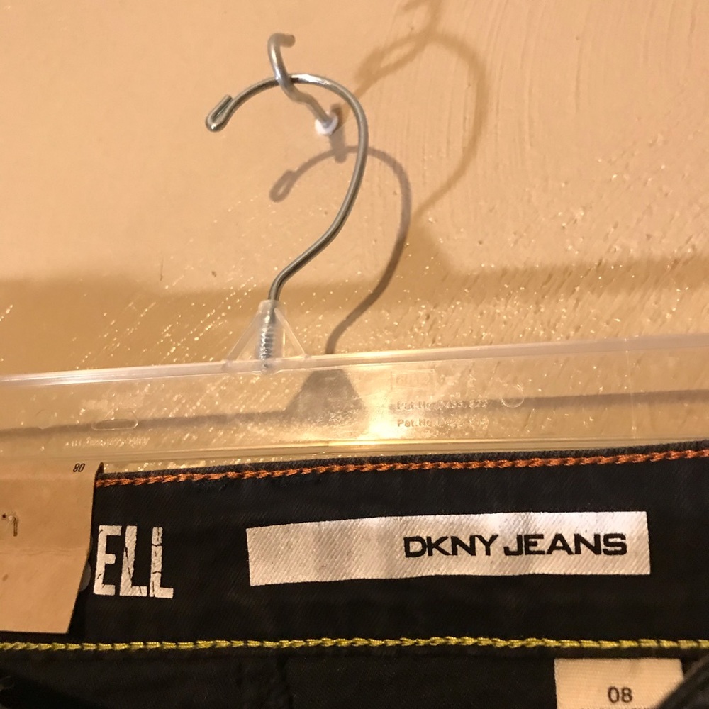 DKNY black denim jeans size 8, stretchy & pockets - Picture 6 of 6
